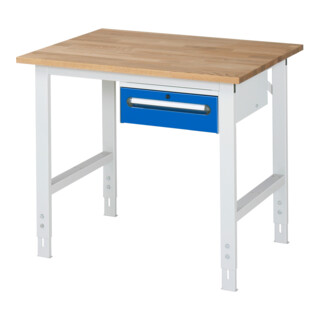 Rau Werktafel Tom in hoogte verstelbaar KM02, B1000xD800xH760-1080mm, B-blad 25mm