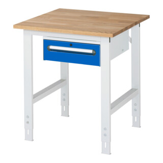 Rau Werktafel Tom in hoogte verstelbaar KM02, B750xD800xH760-1080mm, B-plaat 25mm