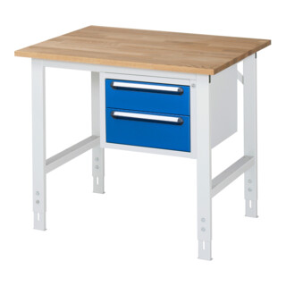 Rau Werktafel Tom in hoogte verstelbaar KM03, B1000xD800xH760-1080mm, B-blad 25mm