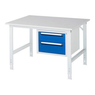Rau Werktafel Tom in hoogte verstelbaar KM03, B1250xD1000xH760-1080mm, M-plaat 22mm