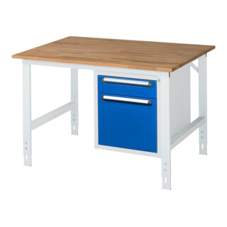 Rau Werktafel Tom in hoogte verstelbaar KM05, B1250xD1000xH910-1230mm, B-plaat 25mm