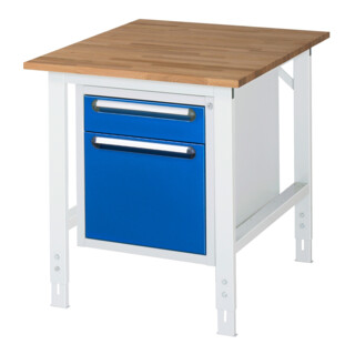 Rau Werktafel Tom in hoogte verstelbaar KM05, B750xD1000xH760-1080mm, B-plaat 25mm