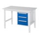 Rau Werktafel Tom in hoogte verstelbaar KM06, B1250xD800xH760-1080mm, M-plaat 22mm-1