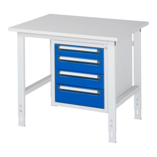Rau Werktafel Tom in hoogte verstelbaar KM07, B1000xD800xH760-1080mm, M-plaat 22mm