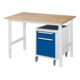 Rau Werktafel Tom in hoogte verstelbaar KM08, B1250xD800xH760-1080mm, B-blad-25mm-1