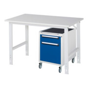 Rau Werktafel Tom in hoogte verstelbaar KM08, B1250xD800xH760-1080mm, M-plaat 22mm