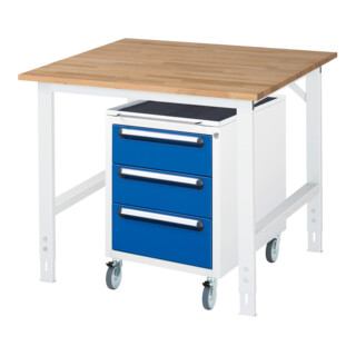 Rau Werktafel Tom in hoogte verstelbaar KM09, B1000 x D1000 x H760-1080mm, B-plaat 25mm