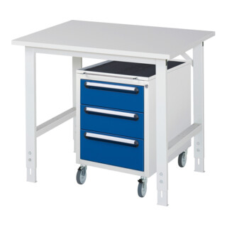 Rau Werktafel Tom in hoogte verstelbaar KM09, B1000xD800xH760-1080mm, M-plaat 22mm