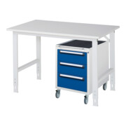 Rau Werktafel Tom in hoogte verstelbaar KM09, B1250xD800xH760-1080mm, M-plaat 22mm