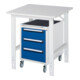 Rau Werktafel Tom in hoogte verstelbaar KM09, B750xD800xH760-1080mm, M-plaat 22mm-1