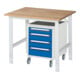 Rau Werktafel Tom in hoogte verstelbaar KM10, B1000xD800xH760-1080mm, B-plaat 25mm-1
