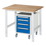 Rau Werktafel Tom in hoogte verstelbaar KM10, B1000xD800xH760-1080mm, B-plaat 25mm