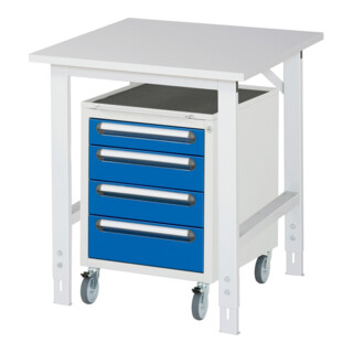 Rau Werktafel Tom in hoogte verstelbaar KM10, B750xD800xH760-1080mm, M-plaat 22mm