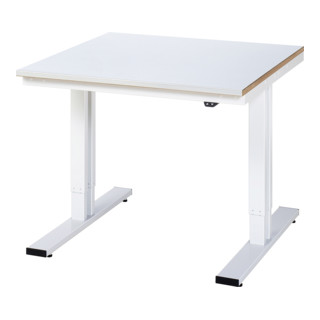 RAU Werktisch adlatus 300 elektrisch höhenverstellbar Arbeitsplatte mit Stahlblechbelag