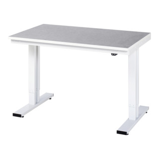 RAU Werktisch adlatus 300 elektrisch höhenverstellbar Linoleum-/Universal-Platte 1250 mm x 800 mm