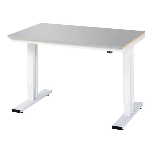 Rau Werktisch elektrisch höhenverstellbar, B1250xT800xH720-1120mm, ES-Platte-28 mm