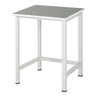 Rau Werktisch Modell 900 mit Linoleum-/Universalbelag-Platte HxT 825x800 mm