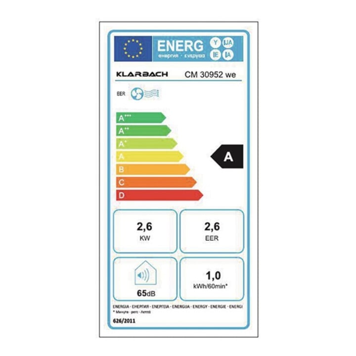 Raumklimagerät CM30952we 2,6 kW 1,20 l/h 30 m²