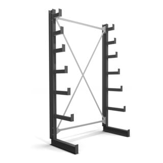 STIER rayonnage cantilever simple face avec 6 niveaux descendants