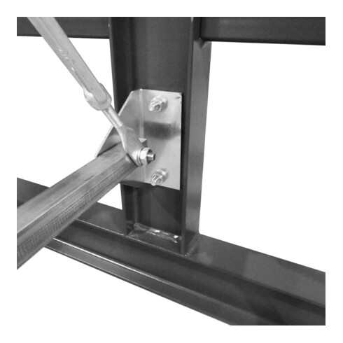 Rayonnage à bras en porte-à-faux STIER, simple, 5 travées avec 5 niveaux 6500x2000x500 mm