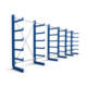 Rayonnage à bras en porte-à-faux STIER, simple, 5 travées avec 5 niveaux 6500x2000x500 mm, bleu gentiane-1