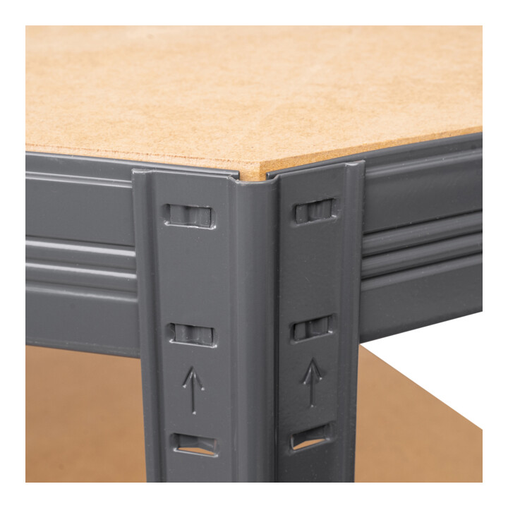 Rayonnage à tablettes d'angle STIER, charge par casier 250 kg HxlxP 1800x900x450 mm