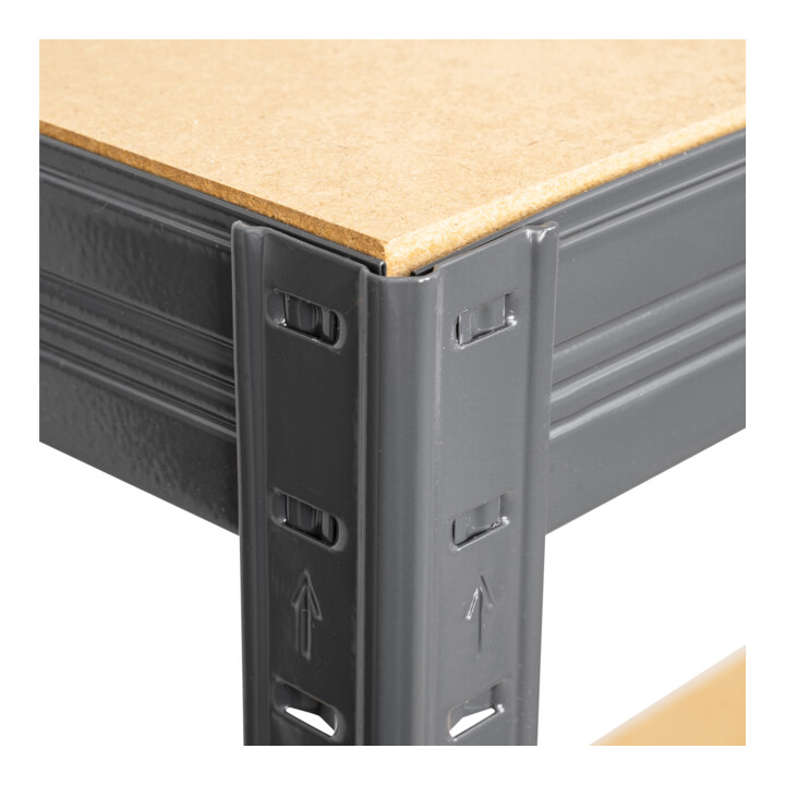Rayonnage à tablettes emboîtable STIER, charge par casier 350 kg, HxlxP 1 800x900x300 mm