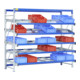 Rayonnage SDS / Rayonnage SF4 Bito L1860xH2500xT2500 mm 40RL, travée de montage droite/pliée bleu gentiane