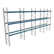 Rayonnages à palettes en kit complet Bito l 11400 x p 1100 x H 5500 montants galvanis