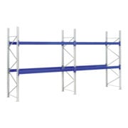 Rayonnages à palettes kit complet l 28400 x p 1100 x H 5000 montants galvanis 1100 mm 1800 kg