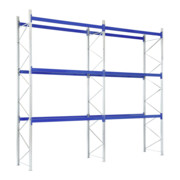 Rayonnages à palettes kit complet l 28400 x p 1100 x H 6000 montants galvanis 1100 mm 2400 kg
