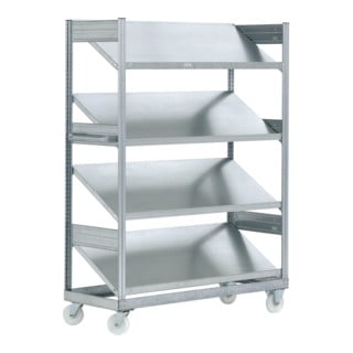 Rayonnages à tablettes inclinées Bito p 533 x H 1815 finition galvanisée