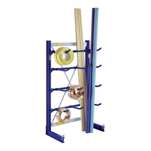 Rayonnages cantilever Bito type L l 1088 x p 500 x H 1981 bleu gentiane Bito RAL 5010