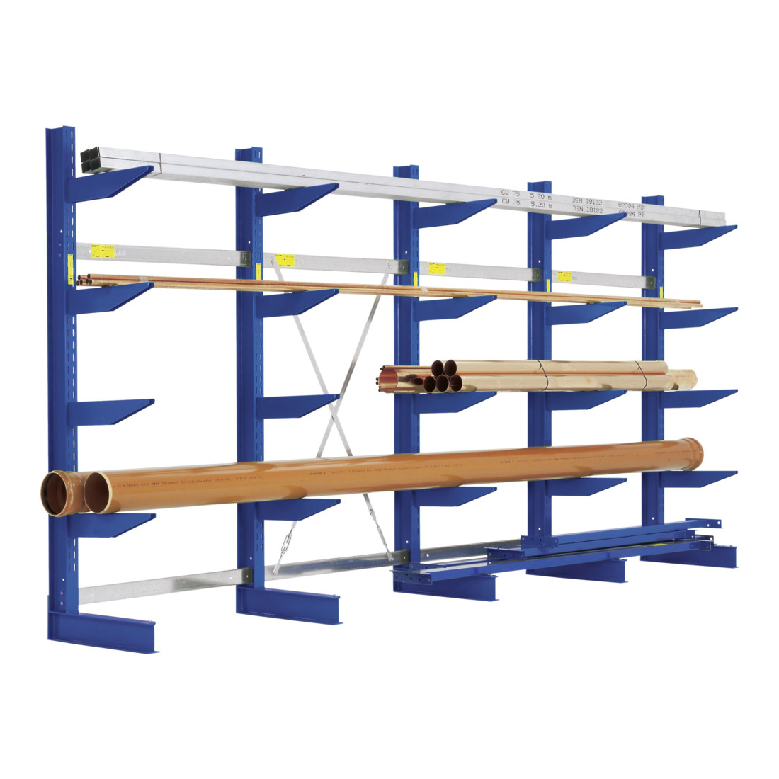 Bito cantilever racking type S, à usage unique, bleu gentiane