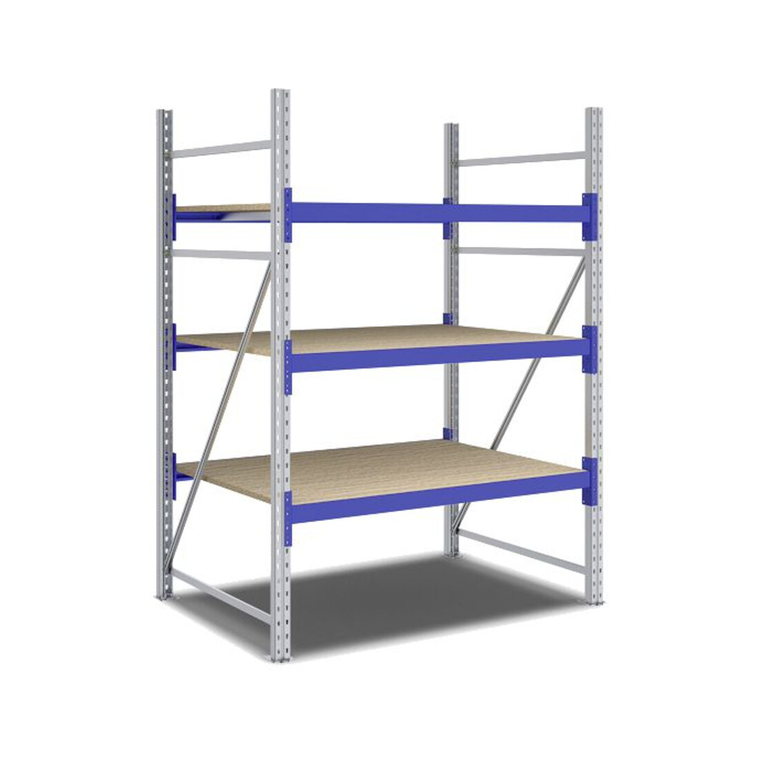 Rayonnages mi-lourds p 1100 montants galvanisés Bito lissesement époxy
