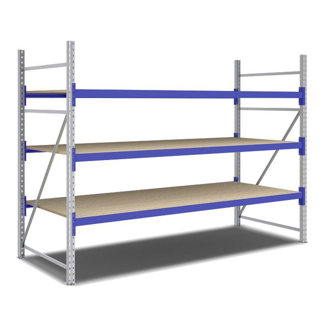 Rayonnages mi-lourds p 1100 montants galvanisés Bito lissesement époxy
