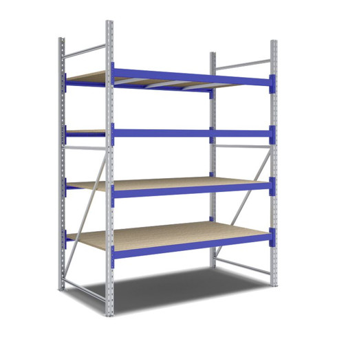 Rayonnages mi-lourds p 1100 montants galvanisés Bito lissesement époxy
