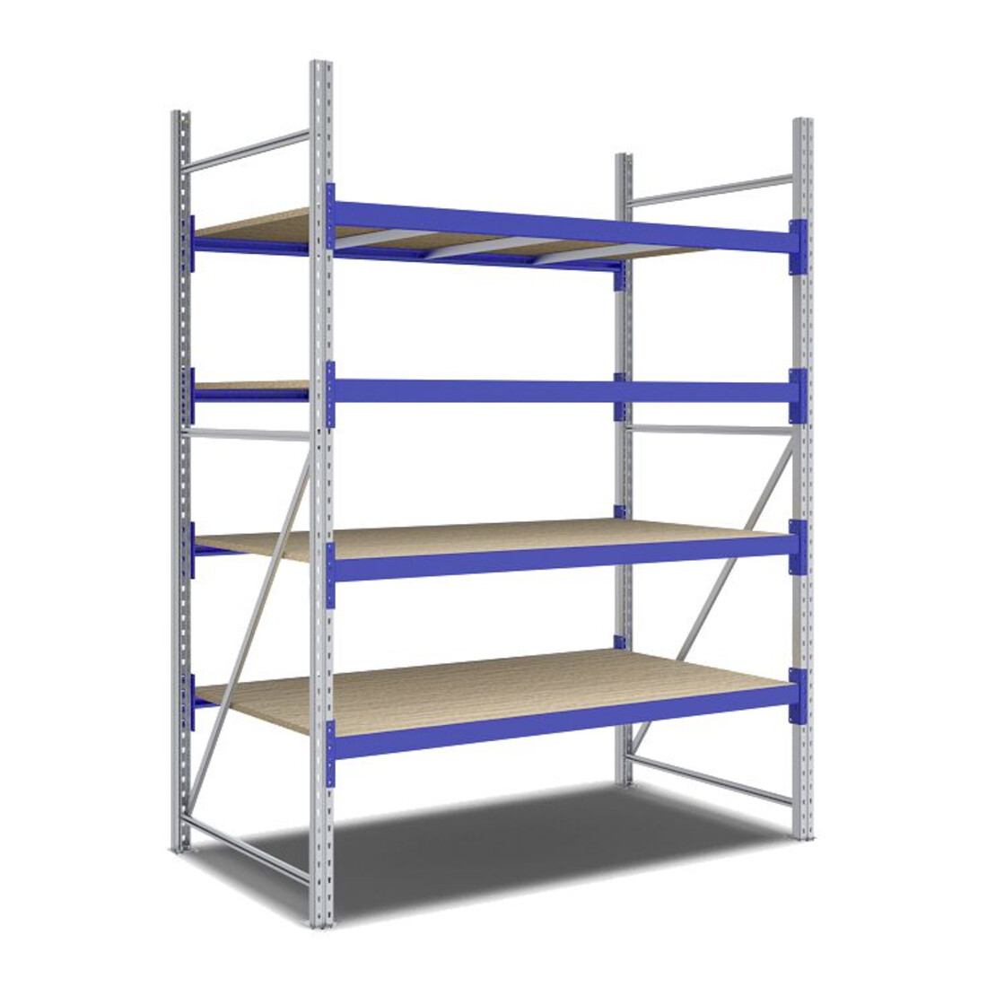 Rayonnages mi-lourds p 1100 montants galvanisés Bito lissesement époxy