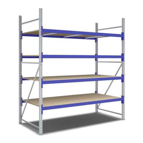 Rayonnages mi-lourds p 1100 montants galvanisés Bito lissesement époxy