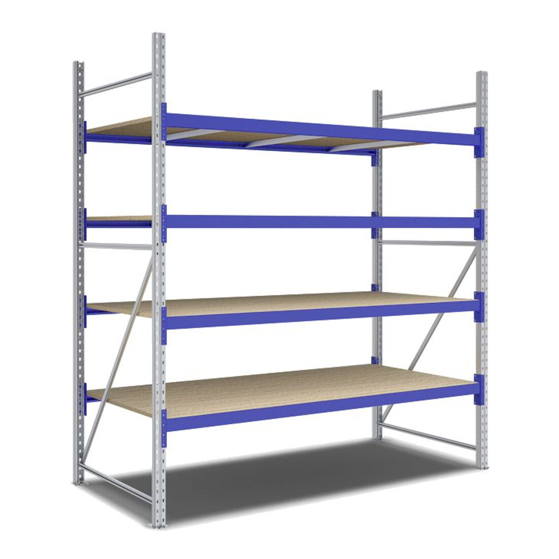 Rayonnages mi-lourds p 1100 montants galvanisés Bito lissesement époxy