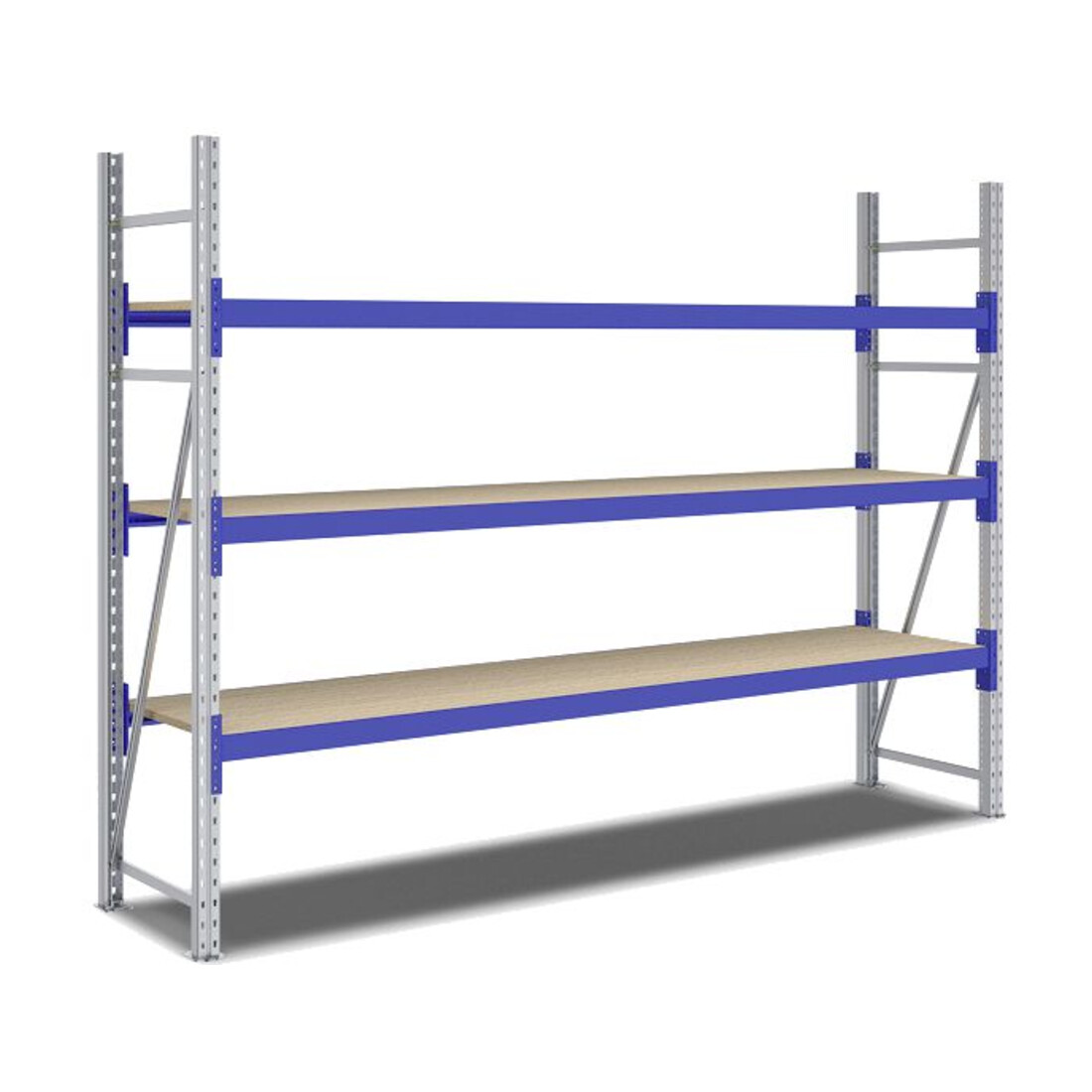 Rayonnages mi-lourds p 600 montants galvanisés Bito lissesement époxy