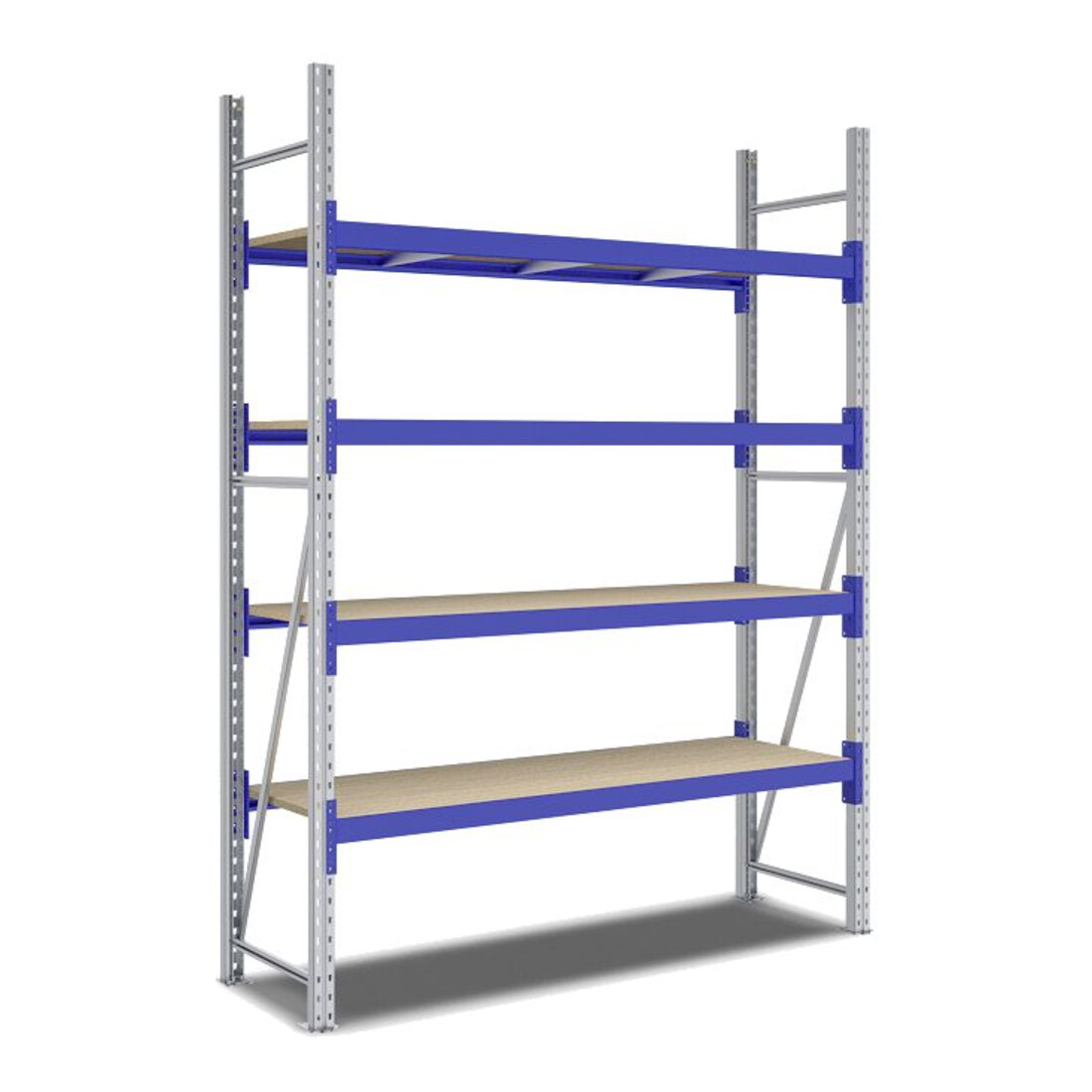 Rayonnages mi-lourds p 600 montants galvanisés Bito lissesement époxy