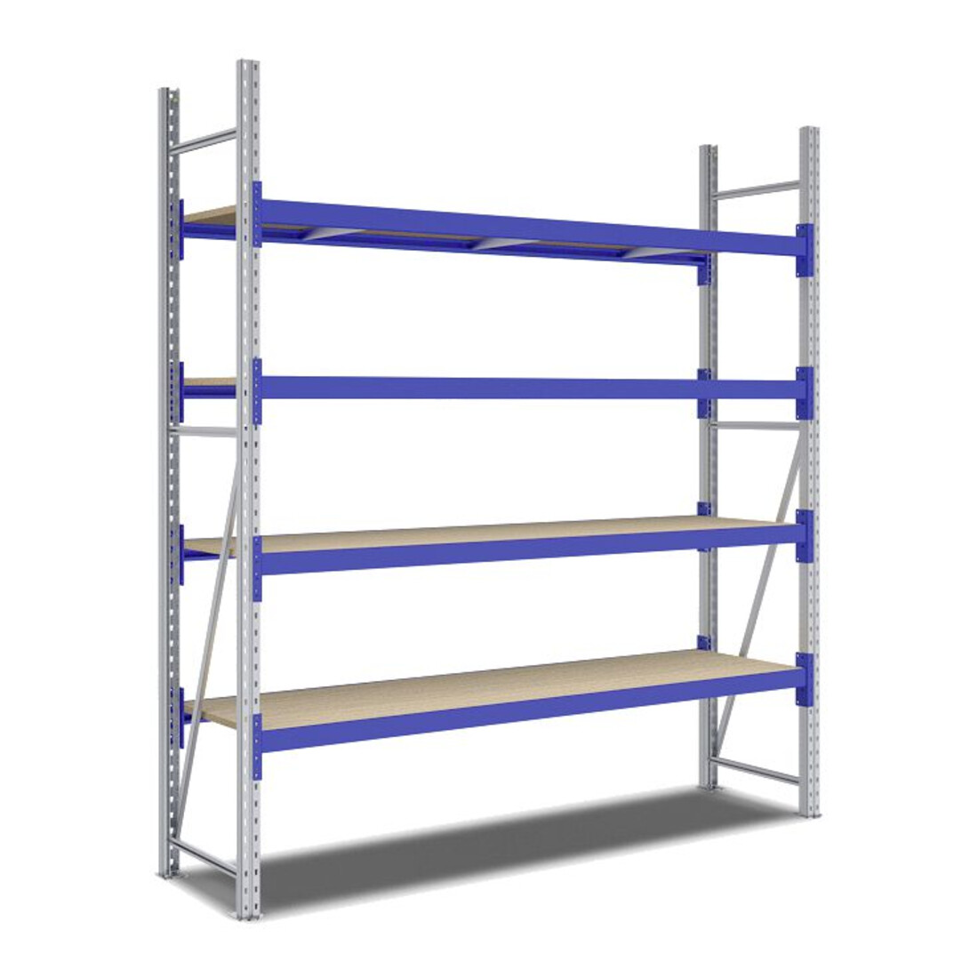 Rayonnages mi-lourds p 600 montants galvanisés Bito lissesement époxy