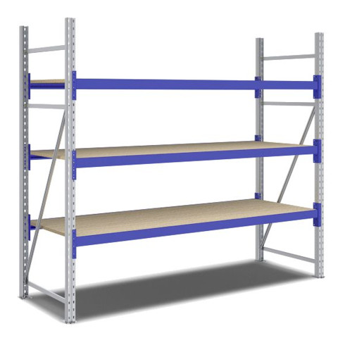 Rayonnages mi-lourds p 800 montants galvanisés Bito lissesement époxy