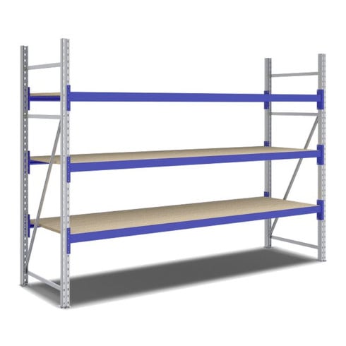 Rayonnages mi-lourds p 800 montants galvanisés Bito lissesement époxy