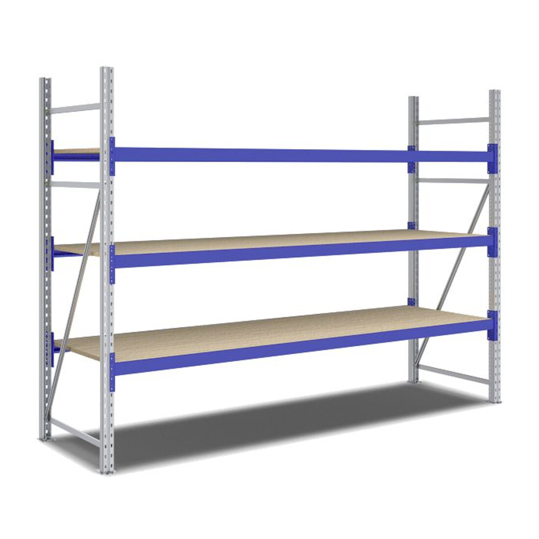 Rayonnages mi-lourds p 800 montants galvanisés Bito lissesement époxy