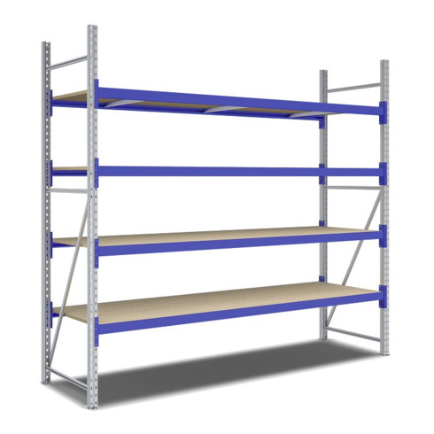 Rayonnages mi-lourds p 800 montants galvanisés Bito lissesement époxy