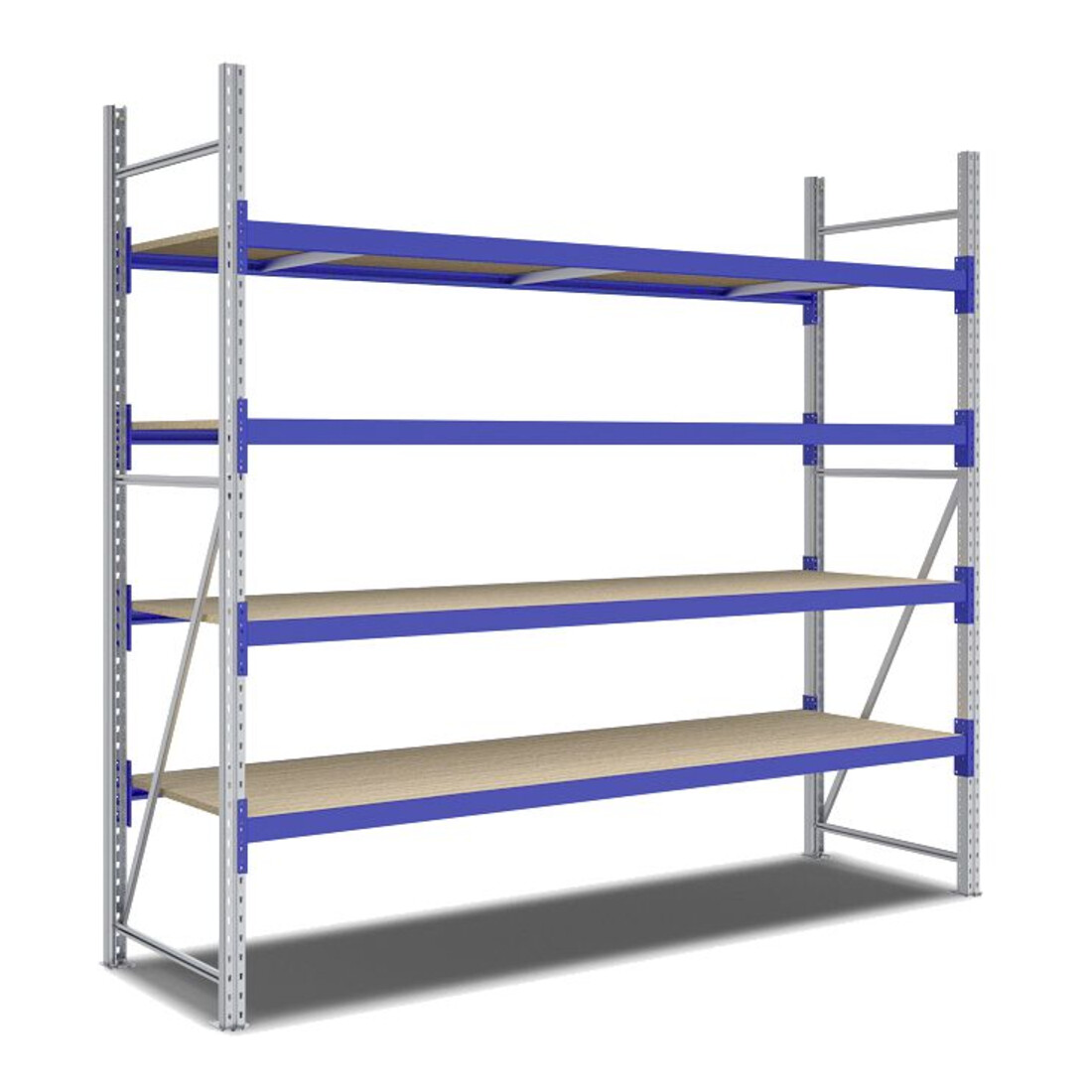 Rayonnages mi-lourds p 800 montants galvanisés Bito lissesement époxy