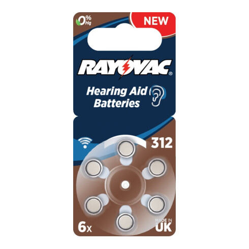RAYOVAC Knopf Acoustic S. 312 6-er Blister