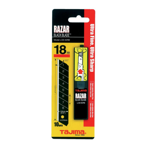 RAZAR BLACK Klingen 18mm LCB50RBC VE10St. Tajima
